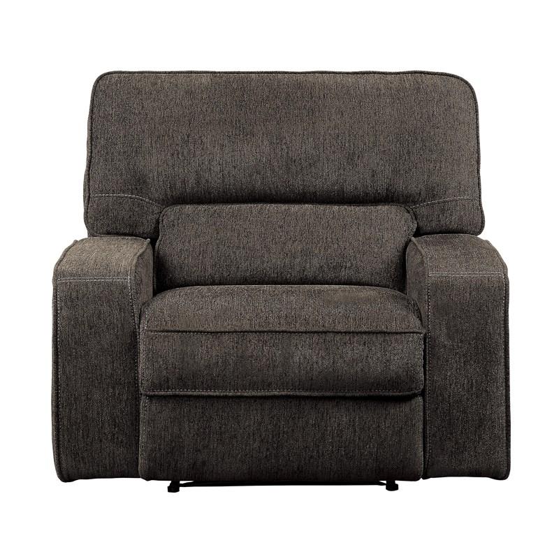 Homelegance Borneo 9849CH-1PWH Power Reclining Chair with Power Headrest and USB Port - Chocolate