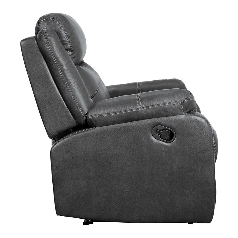 Large Picture of Homelegance Yerba 9990GY-1 Lay Flat Reclining Chair