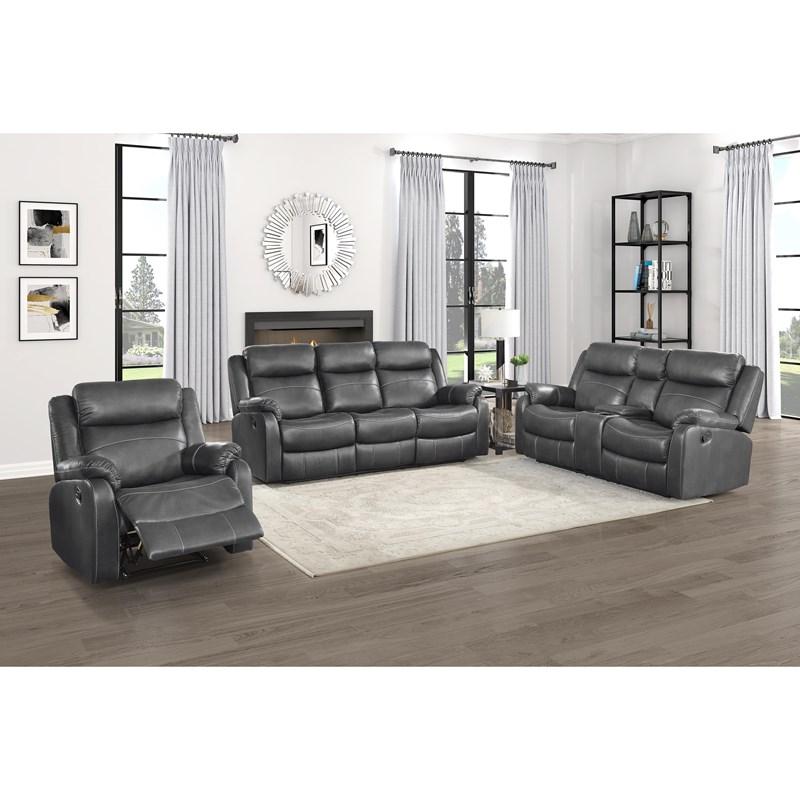 Large Picture of Homelegance Yerba 9990GY-1 Lay Flat Reclining Chair