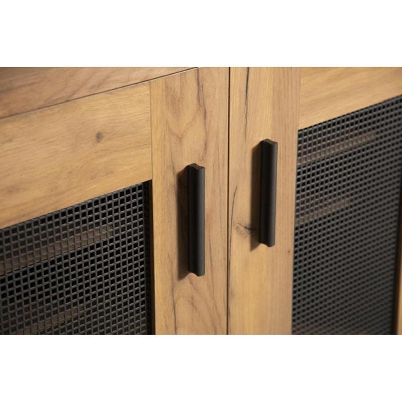Large Picture of Coaster Furniture Bristol 951107 6-shelf Engineered Wood Shoe Cabinet - Golden Oak