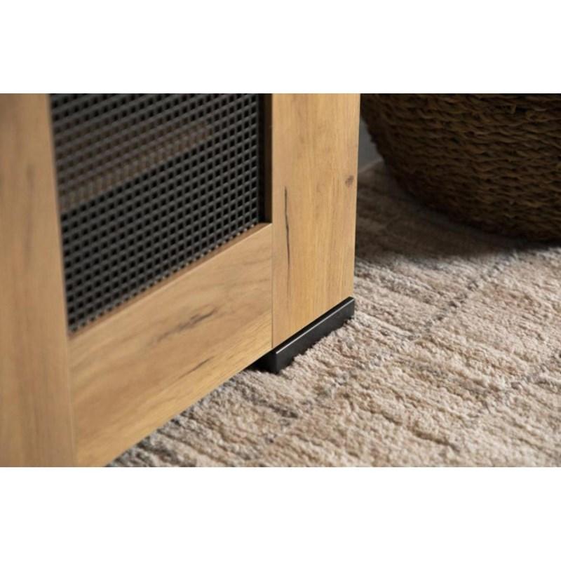 Large Picture of Coaster Furniture Bristol 951107 6-shelf Engineered Wood Shoe Cabinet - Golden Oak