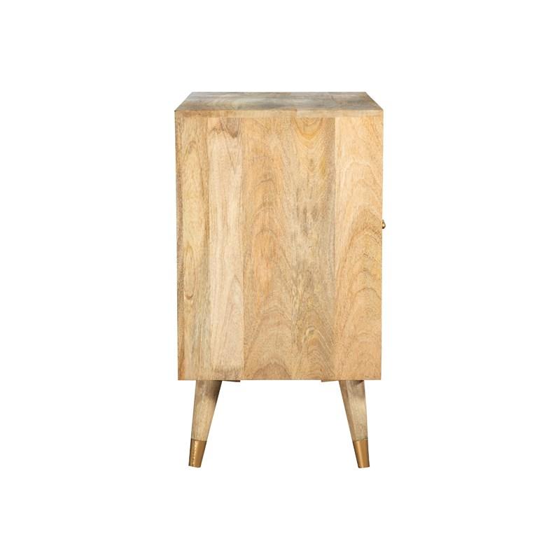 Large Picture of Coaster Furniture Alyssum 953459 2-door Mango Wood Accent Cabinet - Natural