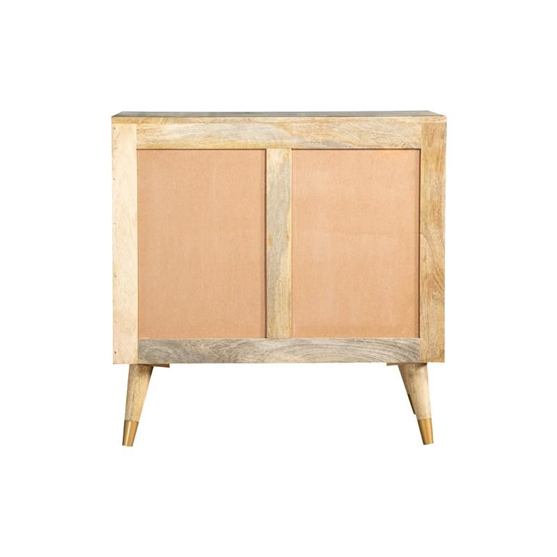 Large Picture of Coaster Furniture Alyssum 953459 2-door Mango Wood Accent Cabinet - Natural