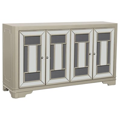 Coaster Furniture Toula 953487 4-door Accent Cabinet - Smoke and Champagne