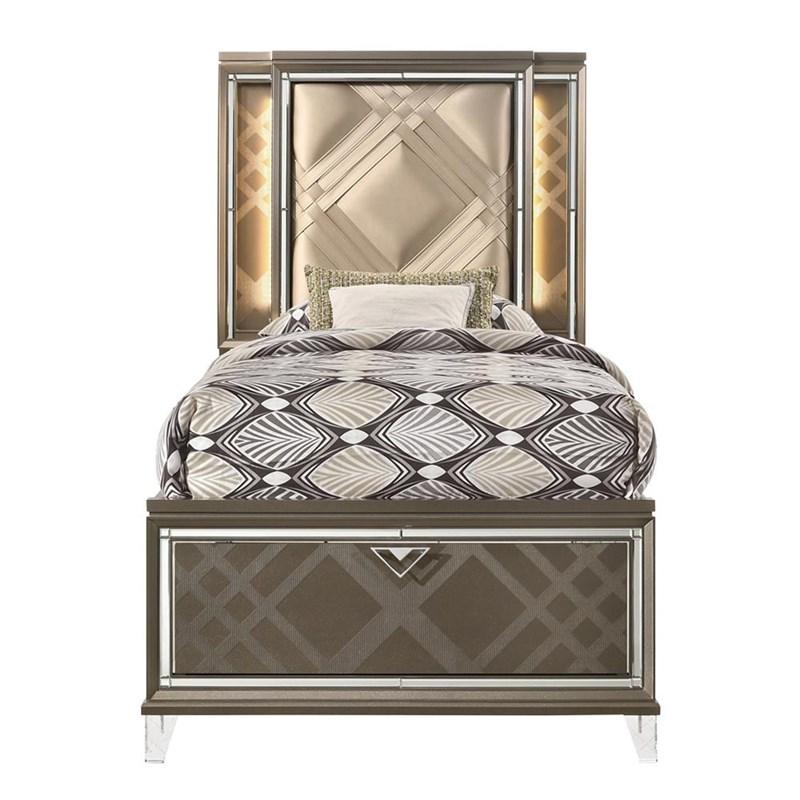 Large Picture of Acme Furniture Skylar 25335F Full Bed with LED & Storage