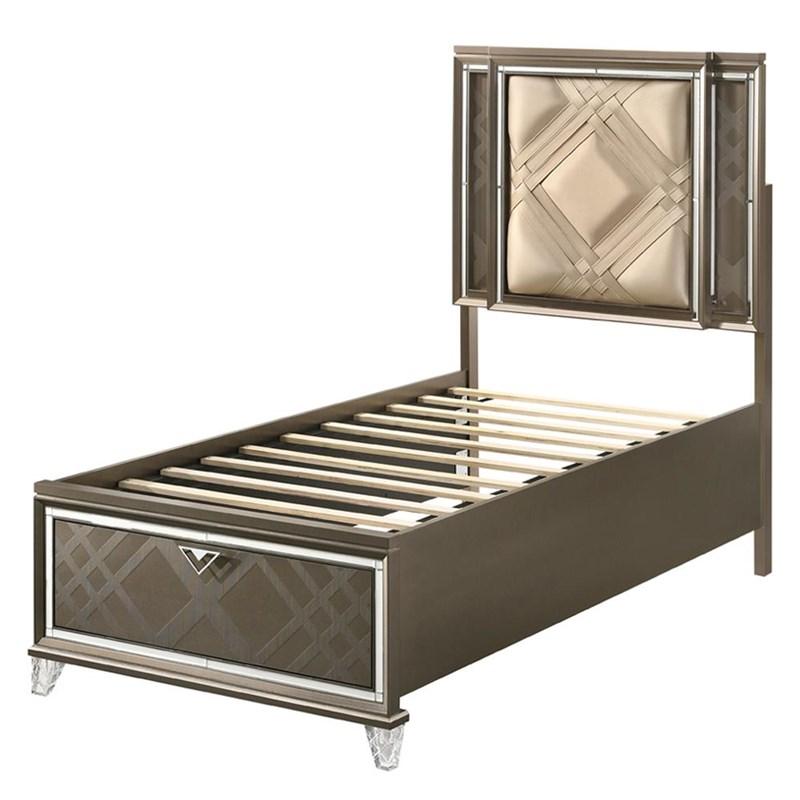 Large Picture of Acme Furniture Skylar 25335F Full Bed with LED & Storage