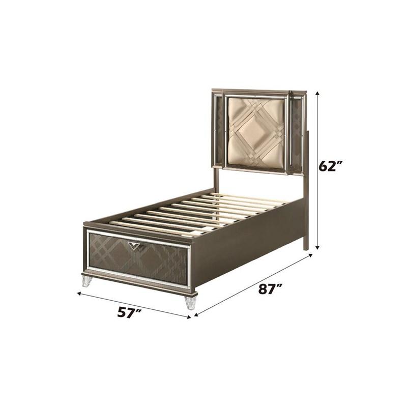 Large Picture of Acme Furniture Skylar 25335F Full Bed with LED & Storage