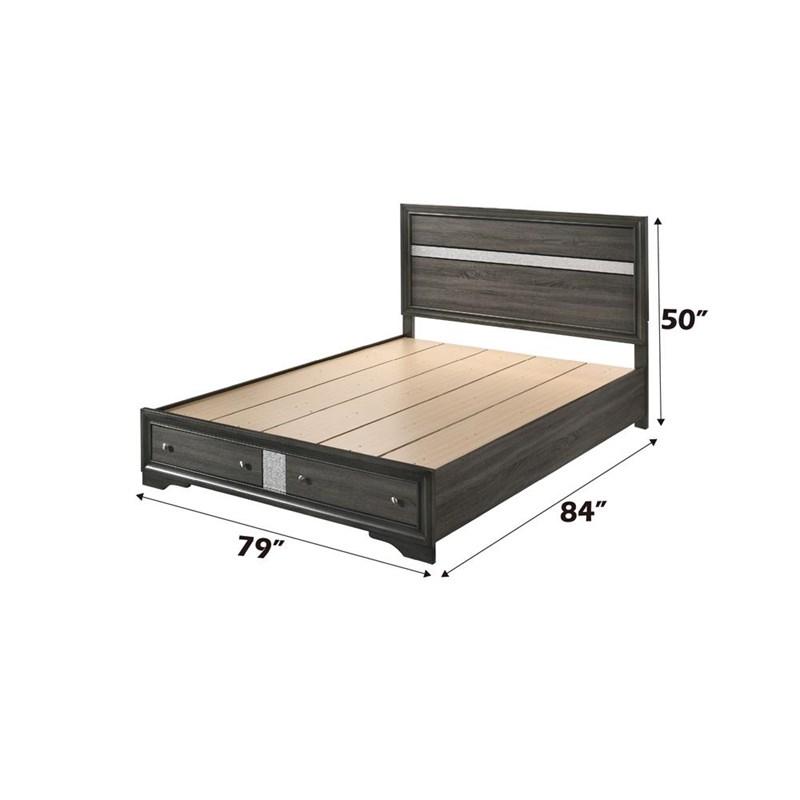 Large Picture of Acme Furniture Naima 25967EK EK Bed with Storage