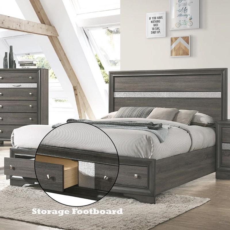 Large Picture of Acme Furniture Naima 25967EK EK Bed with Storage