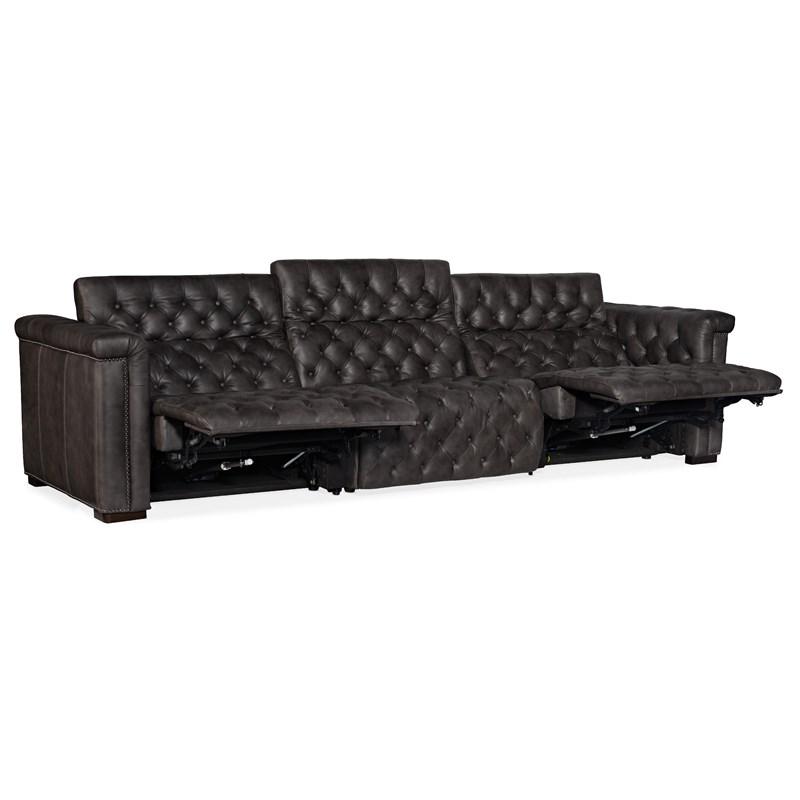 Large Picture of Hooker Furniture SS434-GP3-096 Savion Grandier Power Recliner Sofa with Power Headrest