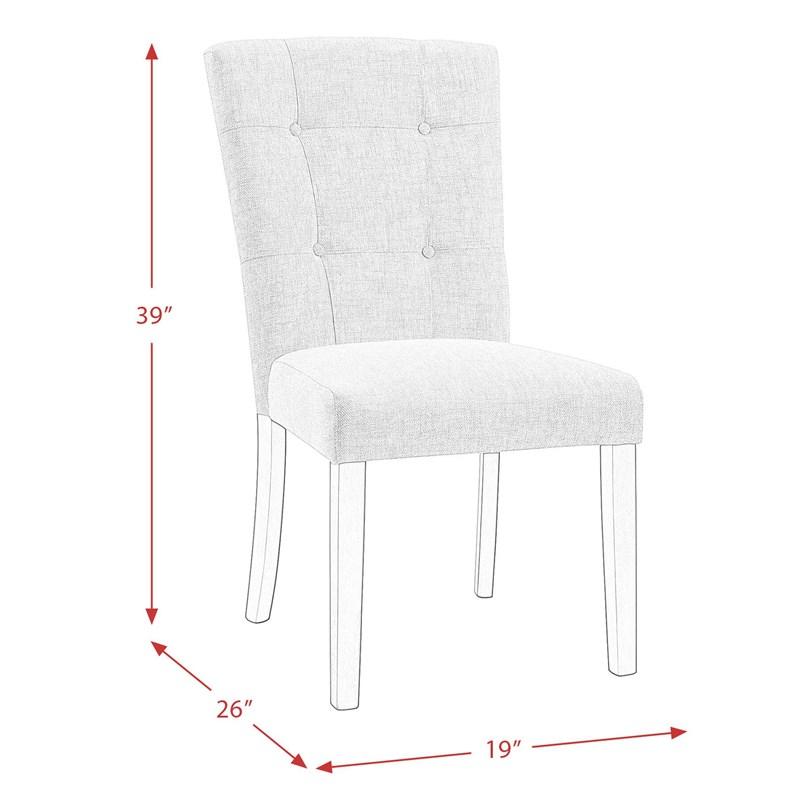 Large Picture of Elements International Lexi CLX100TFSC Upholstered Chair