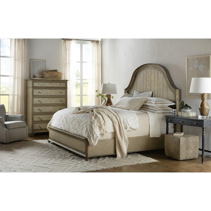 Large Picture of Hooker Furniture 6025-90266-83 Alfresco Lauro King Panel Bed with Metal