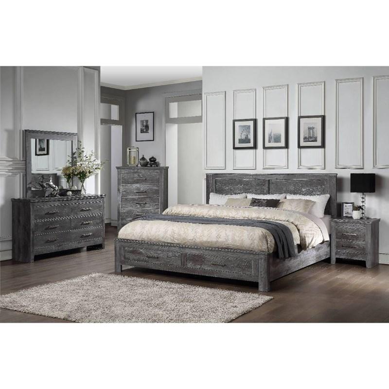 Large Picture of Acme Furniture Vidalia 27327EK EK Bed with Storage