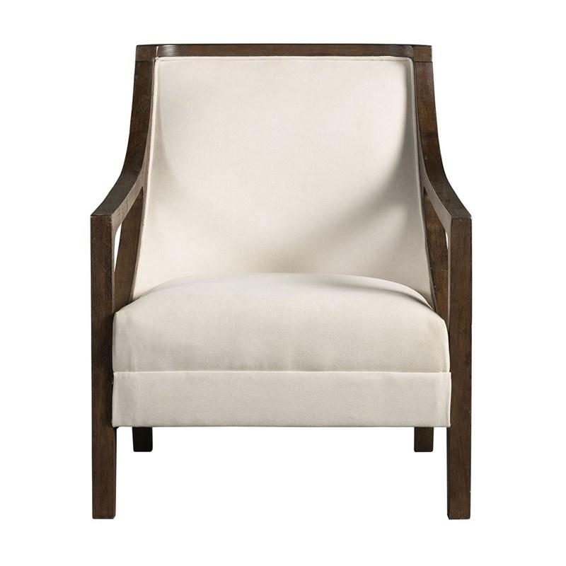 Large Picture of Elements International Hopkins UHK525101E Accent Chair - Natural/Espresso