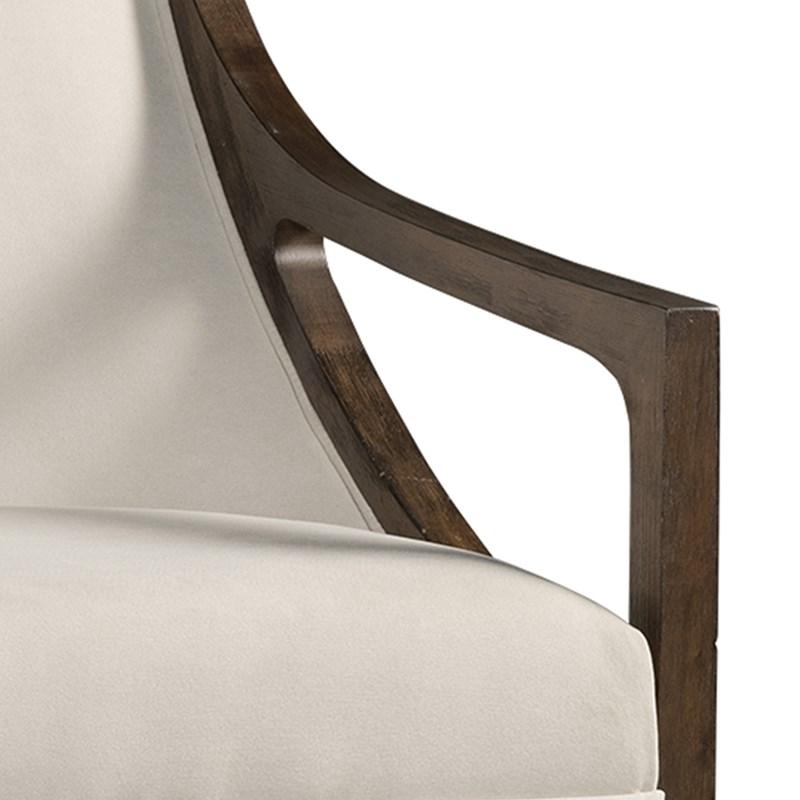 Large Picture of Elements International Hopkins UHK525101E Accent Chair - Natural/Espresso