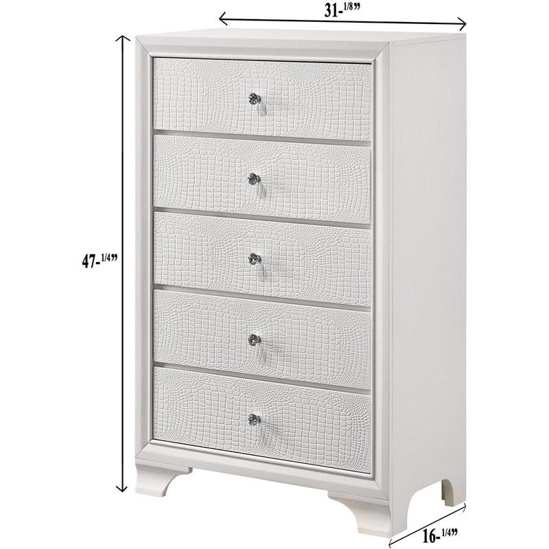 Large Picture of Crown Mark Lyssa B4310-4 Chest - Frost