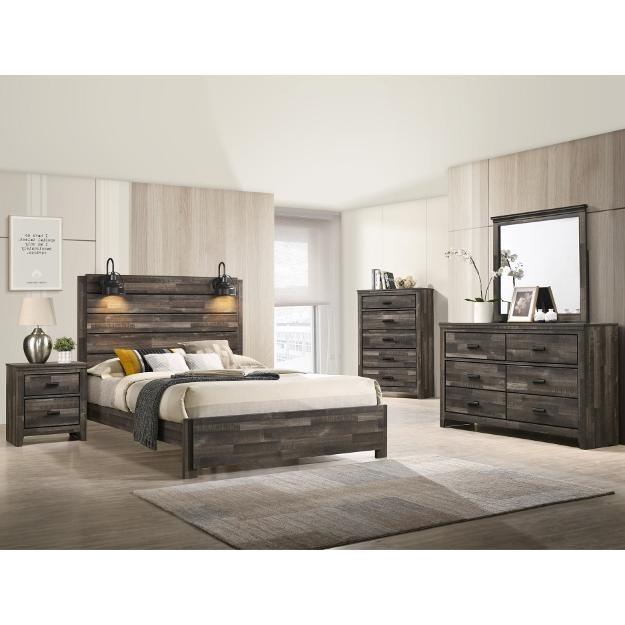 Large Picture of Crown Mark Carter B6800-F-BED Full Panel Bed in One Box
