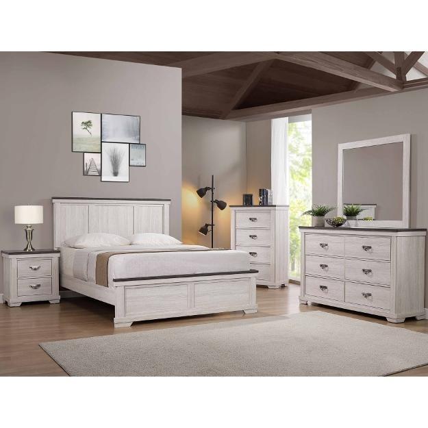 Large Picture of Crown Mark Leighton B8180-F Full Panel Bed