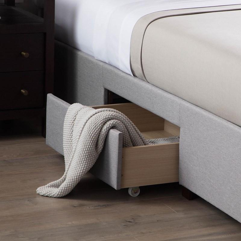 Large Picture of Malouf Watson Platform Bed Base - Oat (Full)