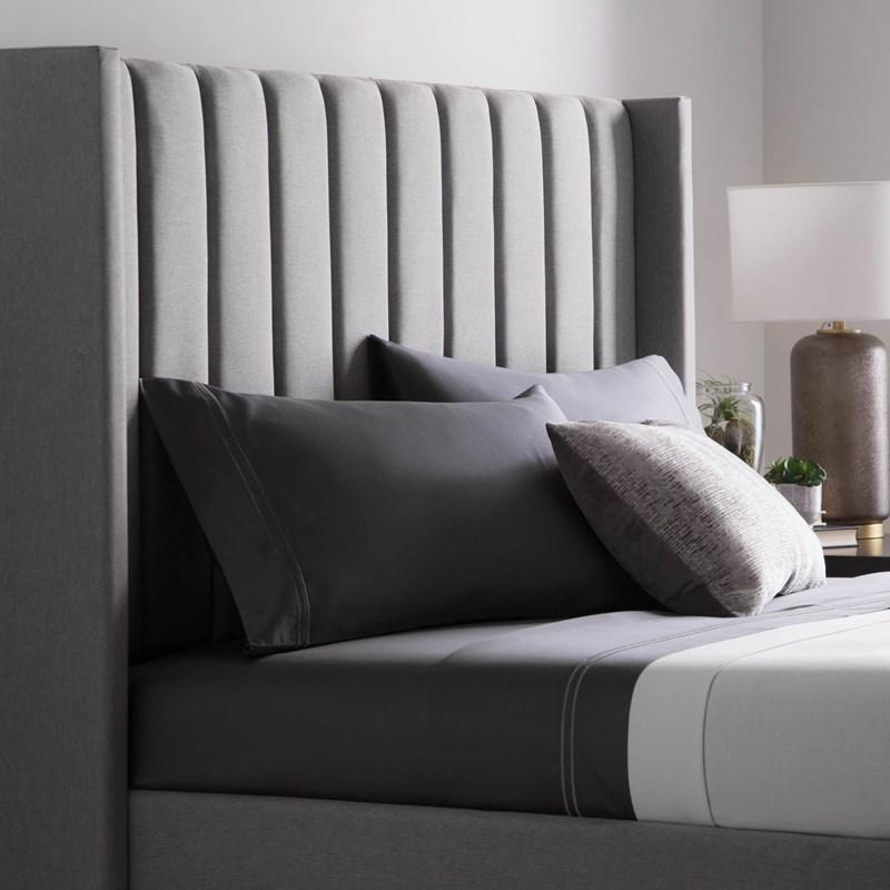 Large Picture of Malouf Blackwell Headboard - Charcoal (Twin XL)