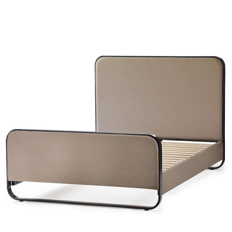 Large Picture of Malouf Godfrey Designer Bed - Stone (California King)