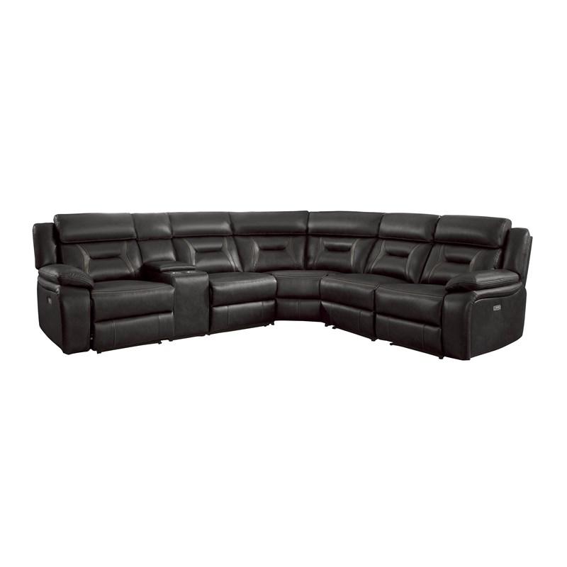 Homelegance Amite 8229DG*6PW 6 pc Modular Power Reclining Sectional