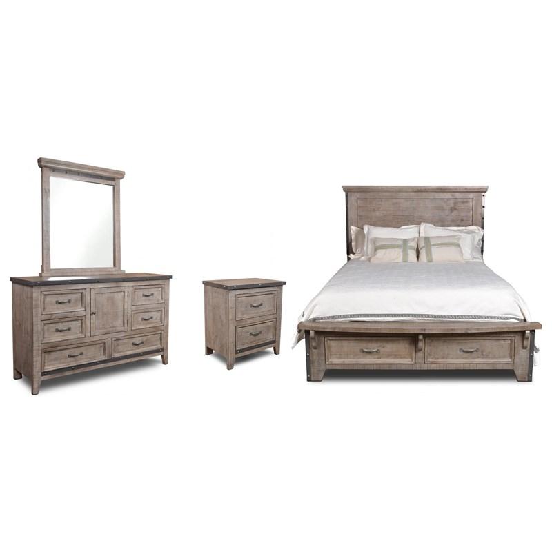 Large Picture of Horizon Home Furniture Urban Rustic H4365-350-GRY Nightstand - Grey