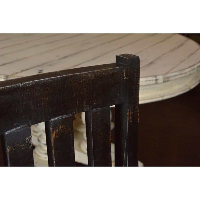 Large Picture of Horizon Home Furniture Old World Verona H8050-018-BLK Slat Back Dining Chair