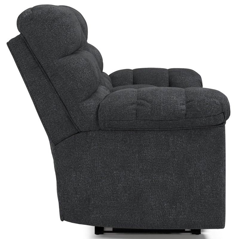 Large Picture of Signature Design by Ashley Wilhurst 5540394 Double Reclining Loveseat with Console