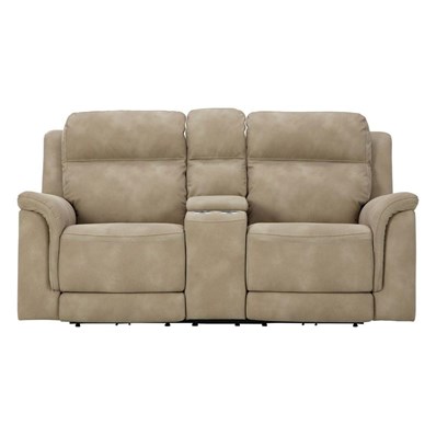 Signature Design by Ashley Next-Gen DuraPella 5930218 Power Reclining Loveseat with Console and Adjustable Headrest