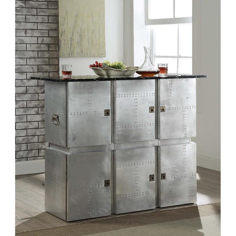 Large Picture of Acme Furniture Brancaster 70450 Bar Table with Marble Top