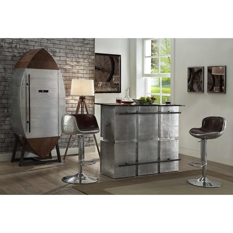 Large Picture of Acme Furniture Brancaster 70450 Bar Table with Marble Top