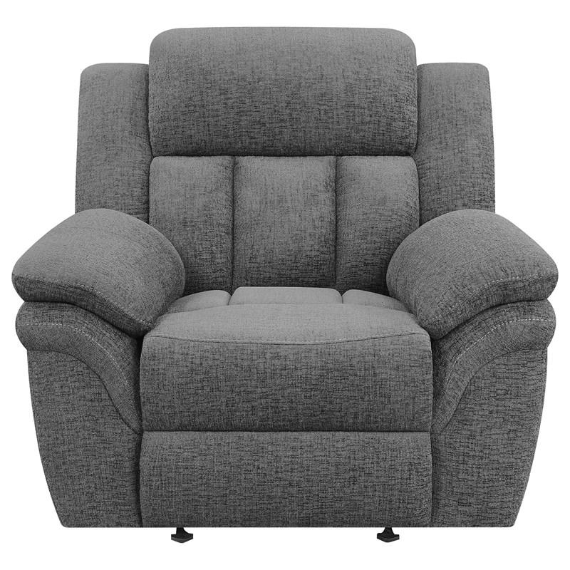 Large Picture of Coaster Furniture Bahrain 609543P Upholstered Power Glider Recliner - Charcoal