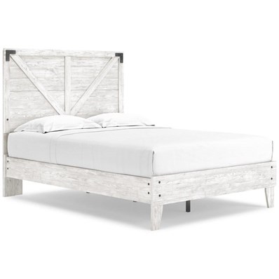 Signature Design by Ashley Shawburn EB4121B2 Full Crossbuck Panel Platform Bed
