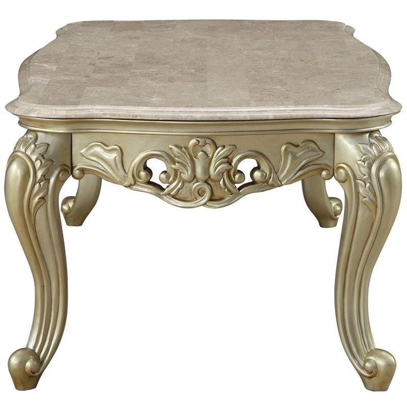 Large Picture of Acme Furniture Gorsedd 82442 End Table with Marble Top