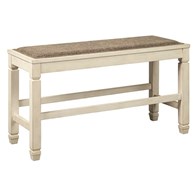 Signature Design by Ashley Bolanburg D647-09 Double Counter Upholstered Bench (Dining Seating - Benches)