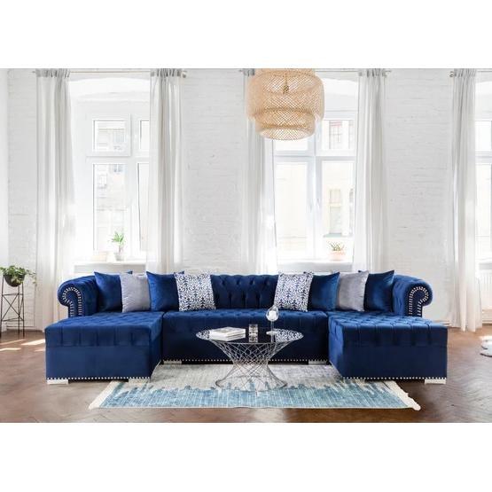 Nova Wholesale Furniture Lauren LAUREN SILVER NAVY