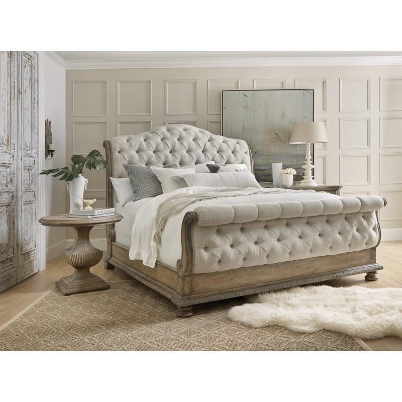 Large Picture of Hooker Furniture 5878-90566-80 Castella King Tufted Bed
