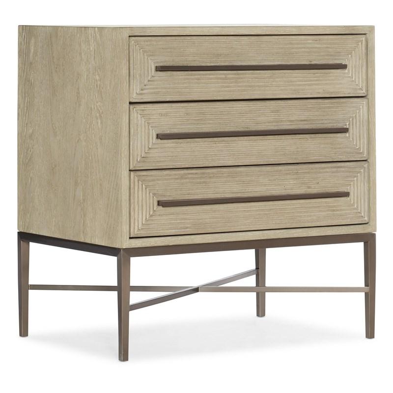 Hooker Furniture 6120-90115-80 Cascade Three-Drawer Nightstand
