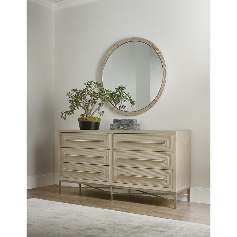 Large Picture of Hooker Furniture 6120-90007-05 Cascade Round Mirror