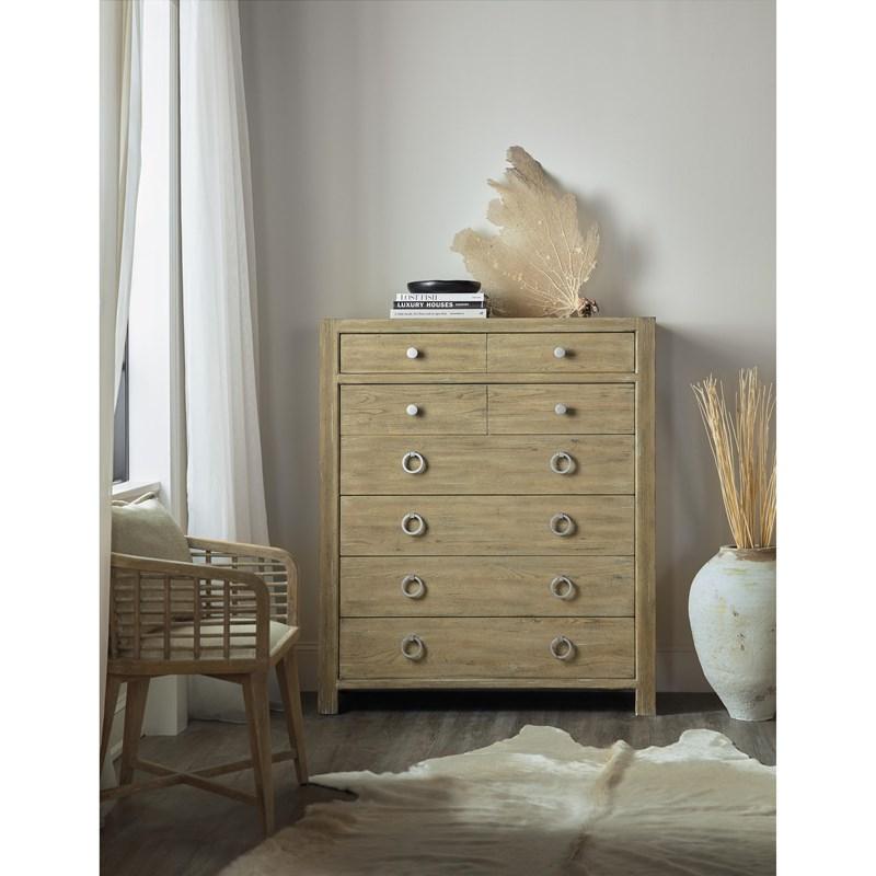 Large Picture of Hooker Furniture 6015-90010-80 Surfrider Six-Drawer Chest
