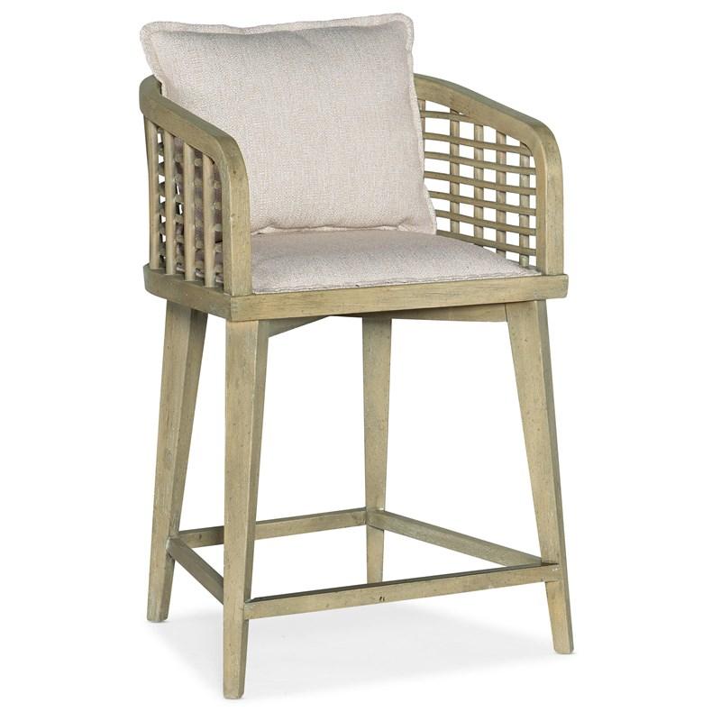 Hooker Furniture 6015-75350-80 Surfrider Barrel Back Swivel Counter Stool