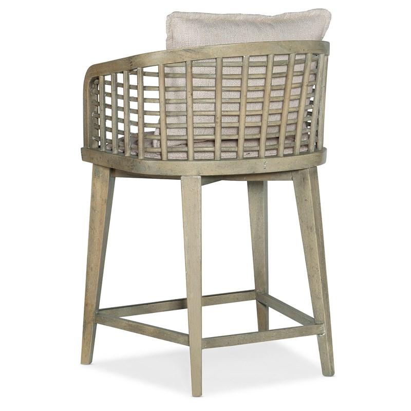 Large Picture of Hooker Furniture 6015-75350-80 Surfrider Barrel Back Swivel Counter Stool