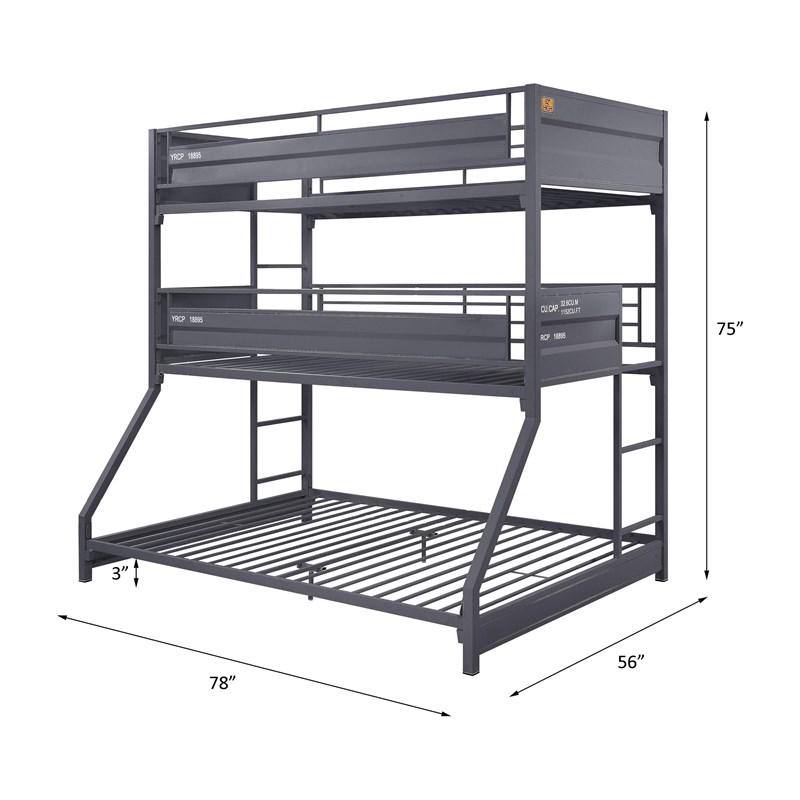 Large Picture of Acme Furniture Cargo 37995 Twin/Twin/Full Bunk Bed