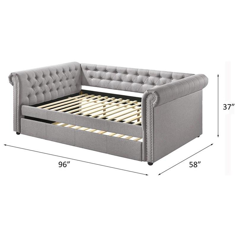 Large Picture of Acme Furniture Justice 39435 Daybed with Trundle (Full)
