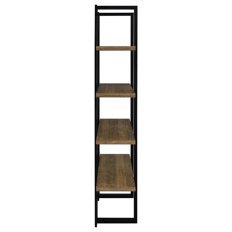 Large Picture of Coaster Furniture Danbrook 882036 71-inch 4-shelf Bookshelf - Black and Aged Walnut