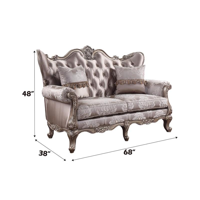 Large Picture of Acme Furniture Jayceon 54866 Loveseat with 2 Pillows