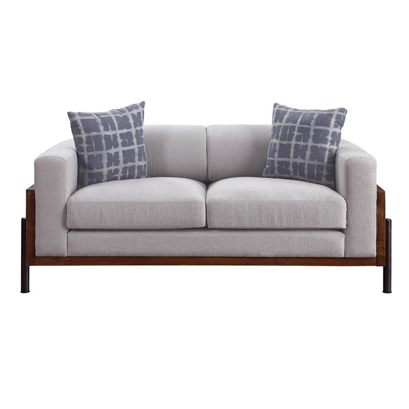 Large Picture of Acme Furniture Pelton 54891 Loveseat with 2 Pillows