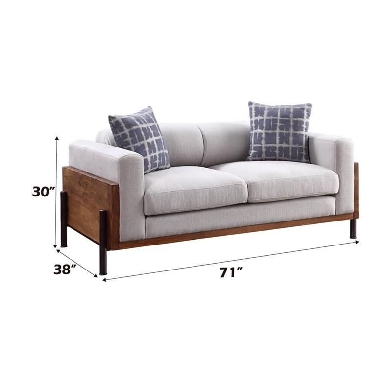 Large Picture of Acme Furniture Pelton 54891 Loveseat with 2 Pillows