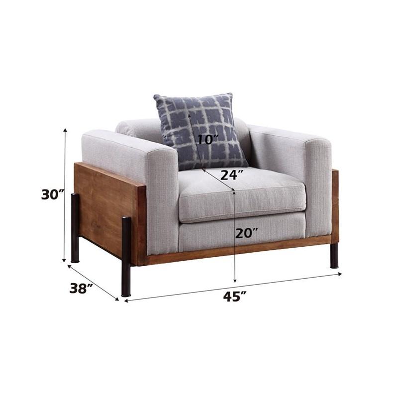 Large Picture of Acme Furniture Pelton 54892 Chair with Pillow
